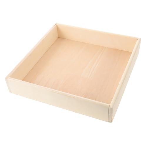WOONEKY Tragbares Sandtablett für Kinder Sandspielzeug Holz für Außenbereich Fördert Vorstellungskraft und Kreativen Ausdruck Aufbewahrungsbox von WOONEKY
