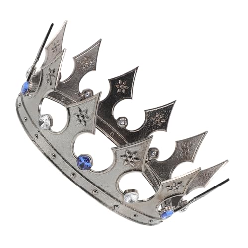 WOONEKY Schwarze Acryl Krone für Herren Ergonomisches Königliches Diadem aus Metall Komfortabler Sitz Vielseitig für Halloween Geburtstag Kostüm Abschlussball und Cosplay Geeignet von WOONEKY