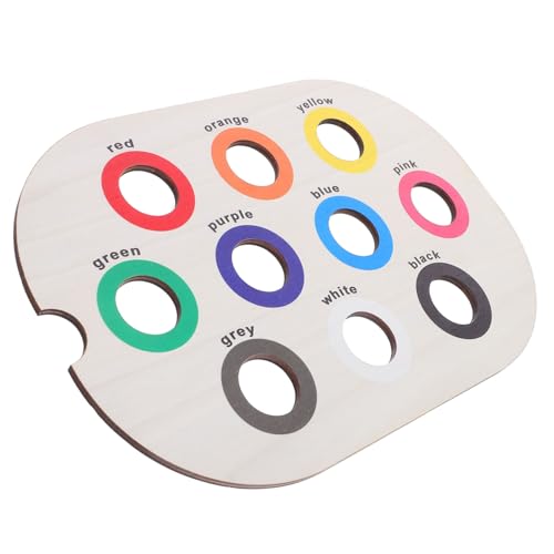 WOONEKY Sensorisches Für Die Früherziehung -Matching-Spiel Sensorische Spielzeuge Lernspielzeug Für Kleinkinder Frühes Lernspiel Farblich Passendes Tablett Hölzern von WOONEKY