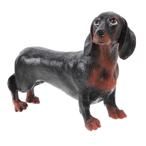 WOONEKY Simulation Dackel Tiermodell Realistische Hundefigur Hundeförmiges Modell Simulation Hundestatue Hundeskulptur Gefälschtes Hundespielzeug Hundefiguren Tierfigur Desktop von WOONEKY