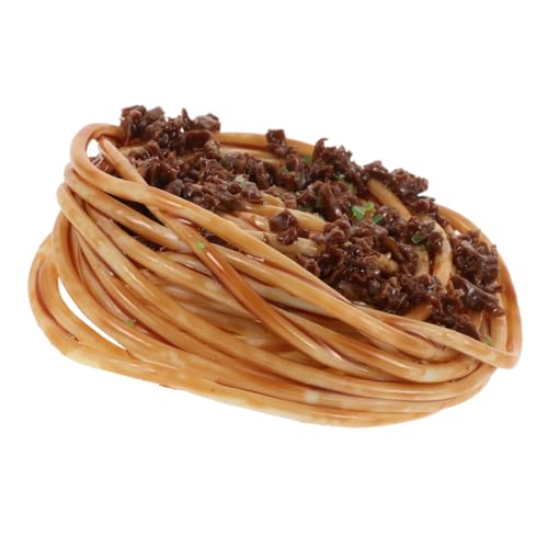 WOONEKY Simulation Spaghetti Modell mit Realistischer Fleischsoße Lebensnahe Pasta Nachbildung Glatte Oberfläche für Restaurantdekoration Küchenausstellung Fotorequisiten und Schaufenster WOONEKY Simulation Spaghetti Modell mit Realistischer Fleischsoße Lebensnahe Pasta Nachbildung Glatte Oberfläche für Restaurantdekoration Küchenausstellung Fotorequisiten und Schaufenster von WOONEKY