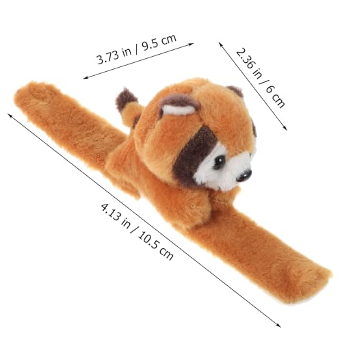 WOONEKY Slap Armband Plüsch Waschbär Motiv Weiches Kuscheltier handgelenkband Leichtes Hautfreundliches Schnapparmband für Party mitgebsel und Geschenkideen von WOONEKY