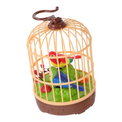 WOONEKY Sprachaktiviertes Vogelkäfig-Spielzeug Für Kleinkinder Und Kinder. Sprechendes Papageienspielzeug. Zwitschernde Flatternde Vögel. Natürliche Vogelgeräusche Für Kinder von WOONEKY