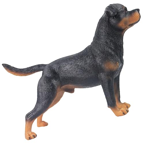 WOONEKY Stehende Rottweiler Modellfigur aus Solidem Kunststoff Realistische für Foto Requisite und Garten Wohnraum schmuck von WOONEKY