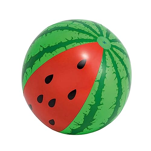 WOONEKY Strandball mit Wassermelonen Design Aufblasbarer Spielball für Dem Aufblasen für Outdoor Aktivitäten Schwimmbad und Strand Lustiges Wasserspielzeug für Ganze Familie von WOONEKY