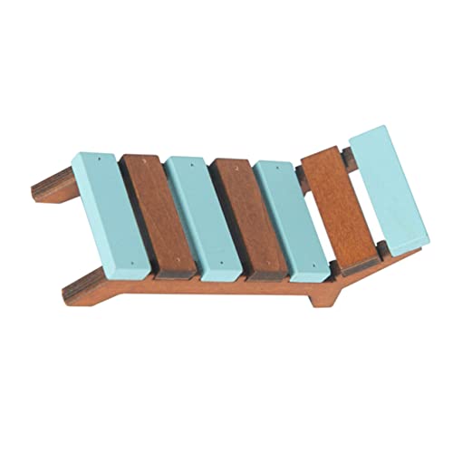 WOONEKY Spielzeuge Strandstuhl Liegesessel Miniatur-chaiselongue-Spielzeug Mini-chaiselongue-Bett Miniatur-chaiselongue-dekor Miniatur-chaiselongue Aus Holz Hölzern Anhänger Birke von WOONEKY