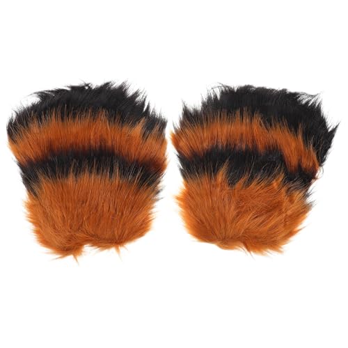WOONEKY Süße Katzenkrallen Handschuhe Plüsch Cosplay Zubehör für Halloween Ostern und Kostümpartys Bequeme und Charmante Handschuhe mit Katzenpfoten Design WOONEKY Süße Katzenkrallen Handschuhe Plüsch Cosplay Zubehör für Halloween Ostern und Kostümpartys Bequeme und Charmante Handschuhe mit Katzenpfoten Design von WOONEKY
