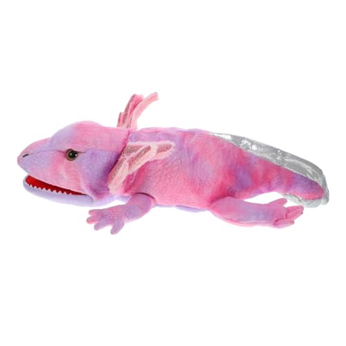 WOONEKY Süße Salamander Handpuppe aus Weichem Plüsch Interaktives Reptil mit Langlebigem Material Pädagogisch für Fördert Kreativität und Motorische Fähigkeiten von WOONEKY
