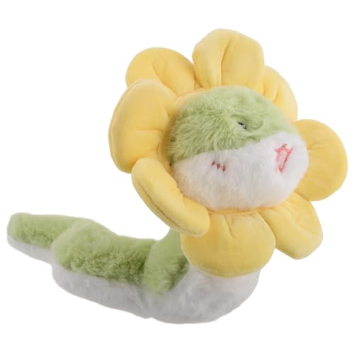 WOONEKY Süßes Plüsch Schlangen Kissen mit Sonnenblume Auto Dekoration Niedliches Kuscheltier für Vielseitiges Plüschtier als Sitzkissen Auto WOONEKY Süßes Plüsch Schlangen Kissen mit Sonnenblume Auto Dekoration Niedliches Kuscheltier für Vielseitiges Plüschtier als Sitzkissen Auto von WOONEKY