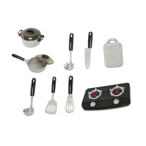 WOONEKY Teiliges Küchen Set Pädagogisches Kochgeschirr aus Robustem Material Realistische Simulation für Fantasievolles Rollenspiel Fördert Kreativität und Hand Auge Koordination für von WOONEKY