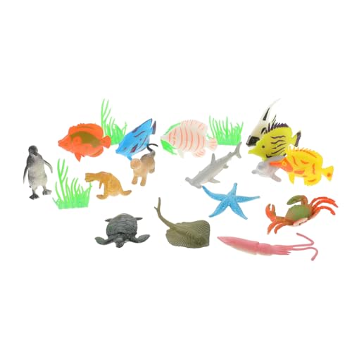 WOONEKY Teiliges Meerestiere Modellset für Realistische Lebewesen Figuren Kognitive Spielzeuge und Aquarium Deko Fördert Kreativität und Farberkennung Pädagogisches Lernspielzeug von WOONEKY