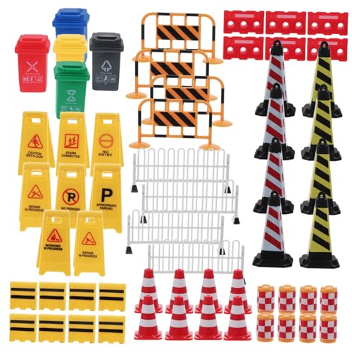 WOONEKY Teiliges Mini Verkehrszeichen Spielset aus Langlebigem Kunststoff Pädagogisches Straßenschild zur Verkehrssicherheit Geeignet für Kindergärten und Familienspiele von WOONEKY