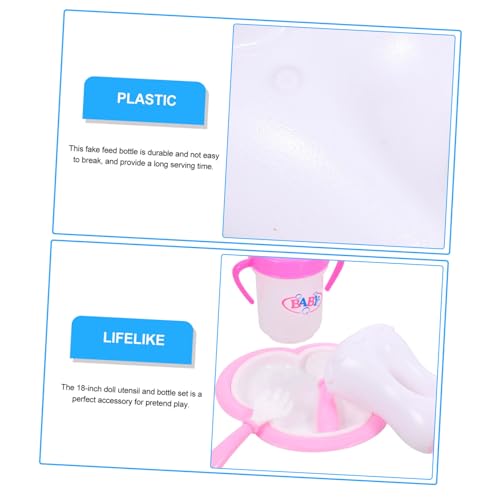 WOONEKY Teiliges Puppenzubehör mit Miniatur Milchflasche und Besteck Kindgerechte für Fantasievolles Robustes Material für Puppenliebhaber von WOONEKY