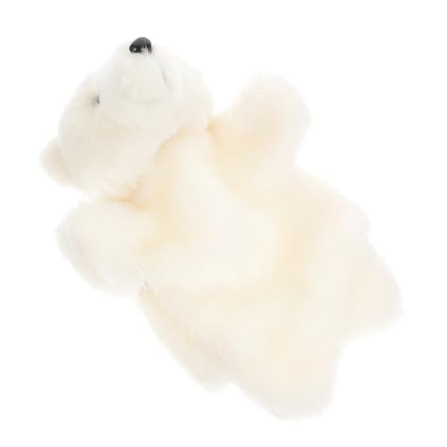 WOONEKY Tierhandpuppen Eisbär Plüschspielzeug für Interaktive Handpuppe für Rollenspiele und Geschichtenerzählen aus Hochwertigem Weichem Material Gefertigt von WOONEKY