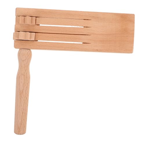 WOONEKY Traditionelle Holz Ratsche mit Einzigartigem Rasselklang Pädagogisches Musikinstrument für Fördert Rhythmus und Hand Auge koordination für Partys und Sportveranstaltungen von WOONEKY