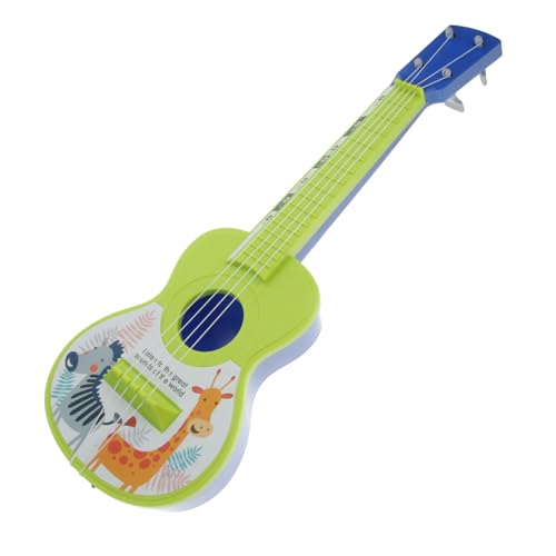 WOONEKY Ukulele Gitarre Saitig Cartoon Tiermotiv Kleine Pädagogisches Musikinstrument Bunte Lernhilfe für Jungen und Mädchen Fördert Kreativität und Hörvermögen Zufällige Zufällige Farbe von WOONEKY