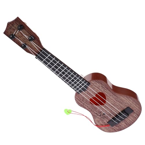 WOONEKY Ukulele Holzspielzeug Anfänger Musikinstrument Spielzeuggitarre für Jungen Mädchen Lernspielzeug Pädagogisch Sicher und Poliert Geschenk für Geburtstage Weihnachten von WOONEKY