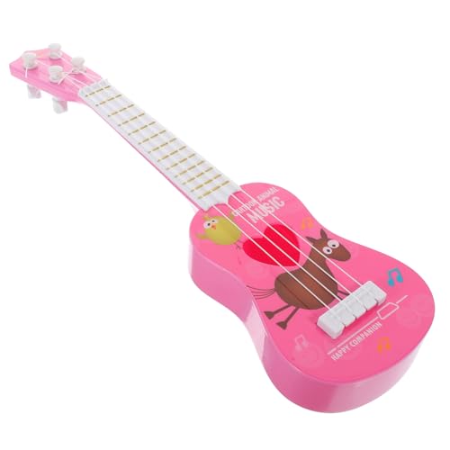 WOONEKY Ukulele Musikinstrument für Kleinkinder Pädagogische Gitarre Rosa Frühe Musikförderung Leicht Lernspielzeug für Mädchen und Jungen von WOONEKY