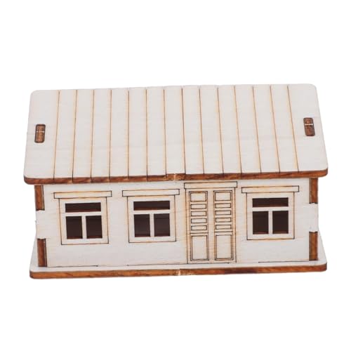 WOONEKY Unfertiges Holzmodell Kleine Miniatur-Holzhaus zum Bemalen DIY Holzhaus Bastelset für Tischdekoration Rustikale Miniatur für Weihnachts und Festtagsdeko Vielseitiges Diorama Modell WOONEKY Unfertiges Holzmodell Kleine Miniatur-Holzhaus zum Bemalen DIY Holzhaus Bastelset für Tischdekoration Rustikale Miniatur für Weihnachts und Festtagsdeko Vielseitiges Diorama Modell von WOONEKY