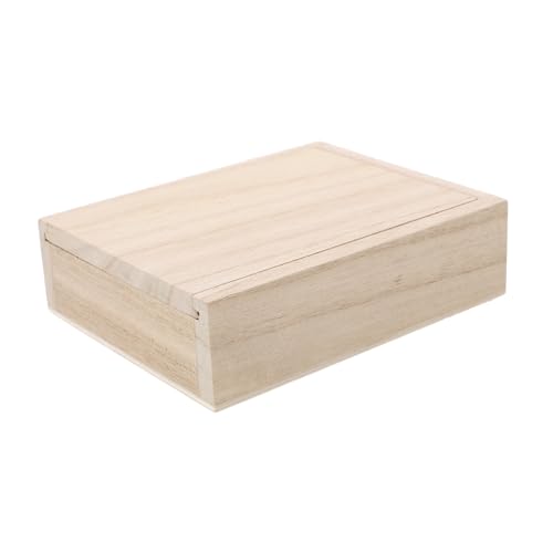 WOONEKY Vintage Poker Holzbox Kompakte Spielkarten Aufbewahrungsbox Robustes Langlebiges Design Praktische Desktop Kartenbox für Poker und Kleine Gegenstände von WOONEKY