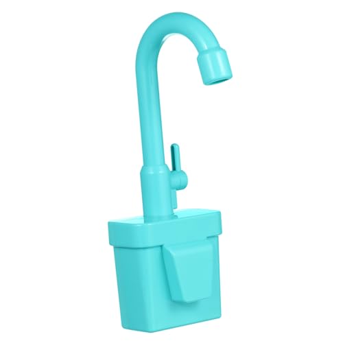 WOONEKY Wasserhahn Kunststoff Drehbar mit Fließendem Wasser Langlebiges Küchen Spüle Zubehör für Einfach zu Montierender Ersatzhahn für Geschirrspüler Spielset Realistisches Rollenspiel von WOONEKY