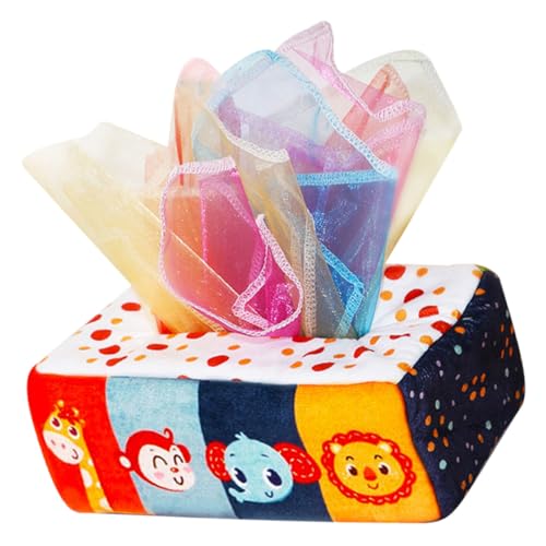 WOONEKY Weiches Reißfestes Greifspielzeug Tücherbox für Kleinkinder Fördert Feinmotorik Problemlösendes Montessori Babyspielzeug Abwaschbar und Bunt für Bauchlage und Frühe Entwicklung WOONEKY Weiches Reißfestes Greifspielzeug Tücherbox für Kleinkinder Fördert Feinmotorik Problemlösendes Montessori Babyspielzeug Abwaschbar und Bunt für Bauchlage und Frühe Entwicklung von WOONEKY