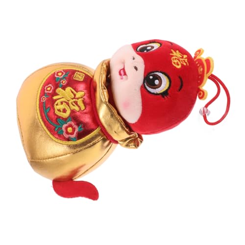 WOONEKY Plüschschlange Zum Chinesischen Neujahr Weiche Ausgestopfte Schlangenpuppe Traditionelles Chinesisches Plüschschlangenspielzeug Dekorative Schlangenkissen Für Festivals von WOONEKY