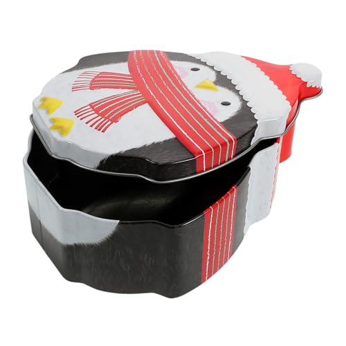 WOONEKY Weihnachtliche Pinguin Dose mit Deckel Robuste Eisenkonstruktion für Süßigkeiten und Kleine für Feiertagsaufbewahrung WOONEKY Weihnachtliche Pinguin Dose mit Deckel Robuste Eisenkonstruktion für Süßigkeiten und Kleine für Feiertagsaufbewahrung von WOONEKY