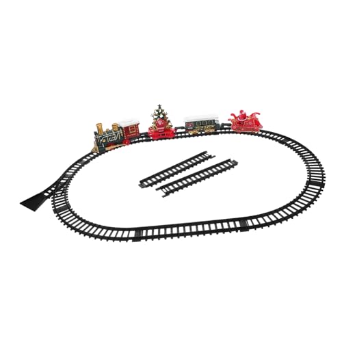 WOONEKY Weihnachtlicher Elektrischer Zug mit Licht und Musik Schienen Einfache Montage für Kreative Spielfreude und Festliche Baumdekoration von WOONEKY