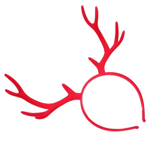 WOONEKY Weihnachtliches Geweih-haarband Damen PVC Stirnband für Party Bühne Rutschfest Leicht Festliche Kopfbedeckung Weihnachtsfeier Kostüm Zubehör von WOONEKY