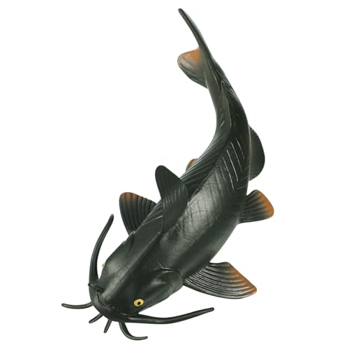WOONEKY Imitierte Wels Figur Realistisches Fischspielzeug Für Junge Mädchen Kreatives Dekorationsornament Für Zuhause Pädagogisches Spielzeug Für Frühe Bildung Künstliches Fischmodell von WOONEKY