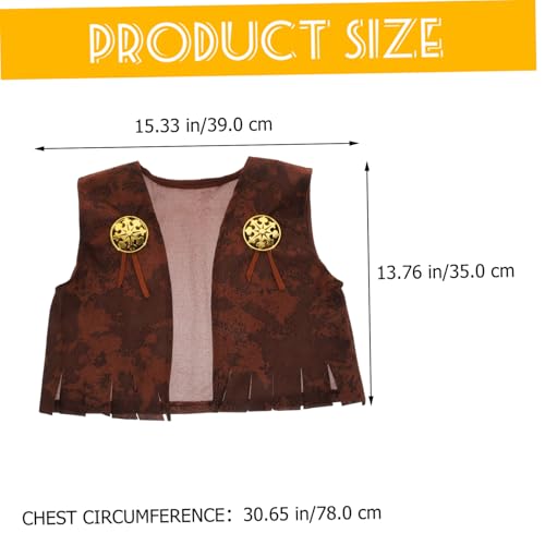WOONEKY Western Weste Cowboy Kostüm Unisex Festival Karneval Fasching Partywear Weiches Material Komfortabler Sitz Leicht An Ausziehbar WOONEKY Western Weste Cowboy Kostüm Unisex Festival Karneval Fasching Partywear Weiches Material Komfortabler Sitz Leicht An Ausziehbar von WOONEKY