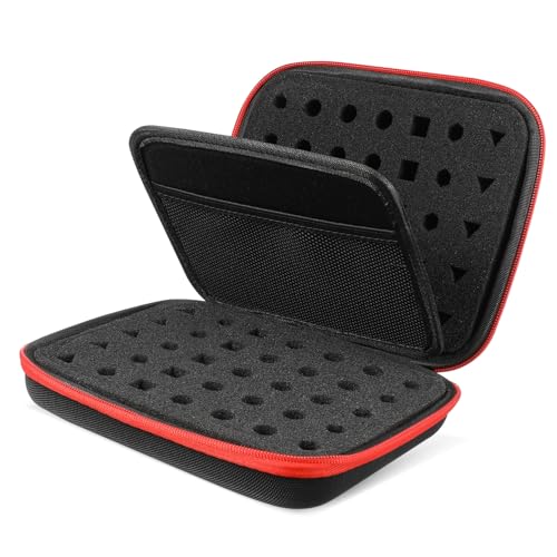 WOONEKY Würfel Aufbewahrungstasche mit Reißverschluss und Geteilter Fächer aus Verbundmaterial Tragbare Organizer Tasche für Brettspiel würfel und Zubehör Praktische Spielzubehör Tasche von WOONEKY
