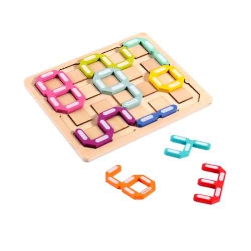 WOONEKY Zahlenpuzzle Holzspielzeug zur Frühförderung Feinmotorik Eltern Junge Mädchen Interaktion Lernspielzeug für Logisches und Kreativität von WOONEKY
