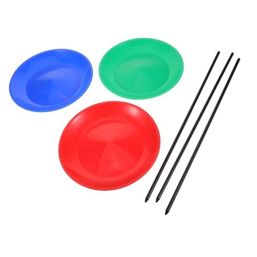 WOONEKY Zirkus Jonglierplatten mit Handstäben Bunte Kunststoff-drehscheiben für Leichtes Jonglier-Training Fördert Hand-Auge-koordination und Sensorische Integration Bühnenrequisiten WOONEKY Zirkus Jonglierplatten mit Handstäben Bunte Kunststoff-drehscheiben für Leichtes Jonglier-Training Fördert Hand-Auge-koordination und Sensorische Integration Bühnenrequisiten von WOONEKY