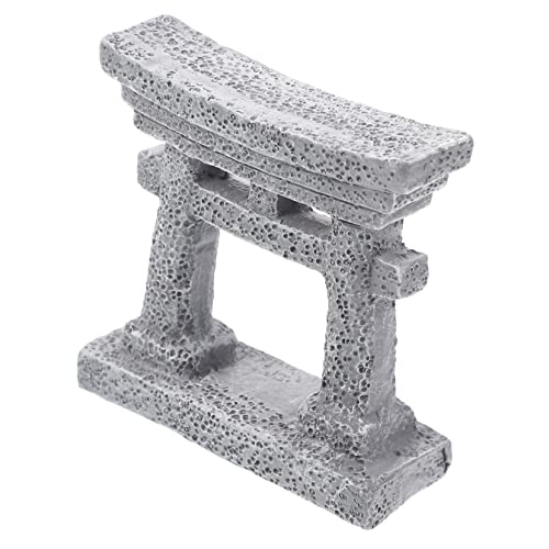 WOONEKY Zubehör für Torii-Tore Mini-Torii-Tor Miniaturdekoration Dekoration Schlafzimmer Bedroom Decor Spielzeug Betta-Aquarium Mini-Dekor- Mini-Verzierung Glas Lieferungen Skulptur von WOONEKY