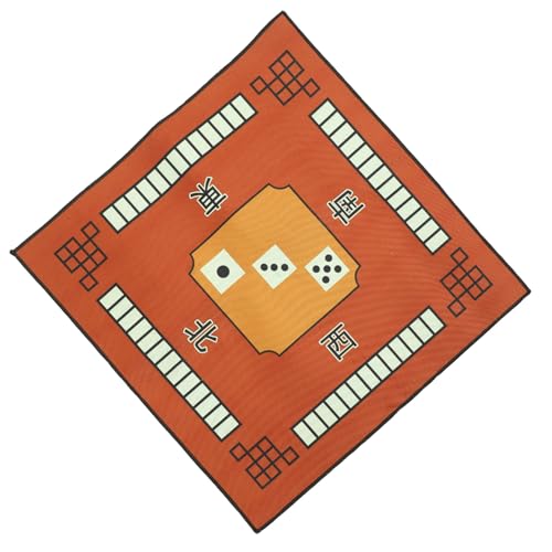 WOONEKY rutschfeste Mahjong Tischdecke aus Polyester mit Geräuschdämpfender Unterlage Quadratische Spieltischmatte für Brettspiele Domino und Poker Strapazierfähige Pflegeleichte von WOONEKY