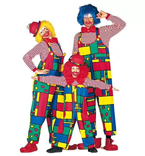 WOOOOZY Herren-Kostüm Clown-Latzhose, Gr. 54-56 - inklusive praktischem Kleidersack von PAPSTAR