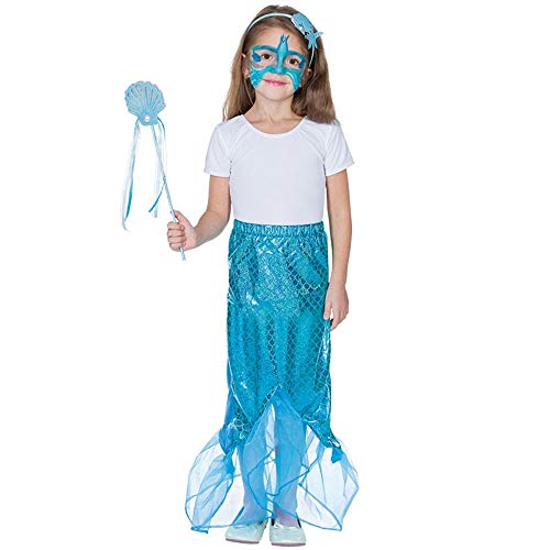 WOOOOZY Kostüm-Set Meerjungfrau blau, 3-teilig von PAPSTAR