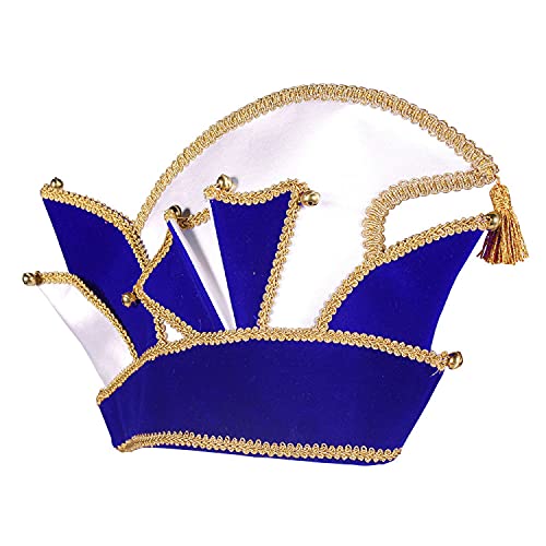 WOOOOZY NEU Hut Komiteemütze Prinzenmütze Samt, Deluxe, blau-Gold, KW 59 von PAPSTAR