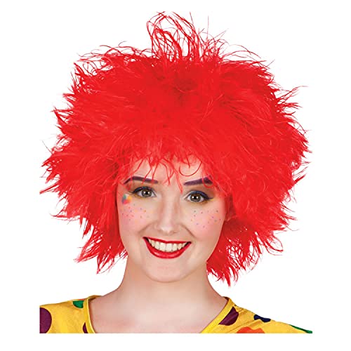 WOOOOZY NEU Perücke Unisex Frizzy, Strubbel-Look, rot - mit Haarnetz von PAPSTAR