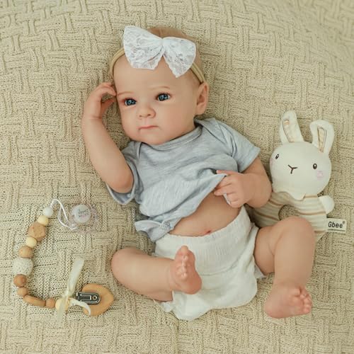 WOOROY Realistische Reborn-Babypuppen – 50,8 cm lebensechte Silikon-Baby-Mädchen mit vollem Vinyl-Körper, echtes Leben, Neugeborene, anatomisch korrekte Puppe, Geschenke, Spielzeug für Kinder ab 3 WOOROY Realistische Reborn-Babypuppen – 50,8 cm lebensechte Silikon-Baby-Mädchen mit vollem Vinyl-Körper, echtes Leben, Neugeborene, anatomisch korrekte Puppe, Geschenke, Spielzeug für Kinder ab 3 von WOOROY
