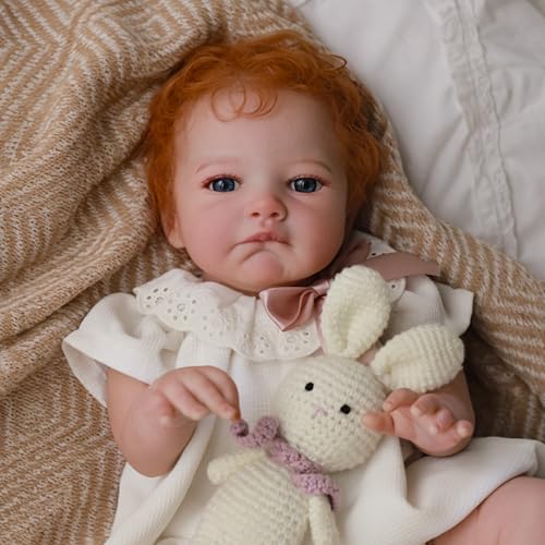 WOOROY Realistische Reborn Babypuppen Mädchen - 50,8 cm lebensechte Neugeborenen-Puppen mit rotem Hari und offenen Augen, gewichtete Tücher, Körper, echte Lebenspuppe mit Zubehör und Geschenkbox für WOOROY Realistische Reborn Babypuppen Mädchen - 50,8 cm lebensechte Neugeborenen-Puppen mit rotem Hari und offenen Augen, gewichtete Tücher, Körper, echte Lebenspuppe mit Zubehör und Geschenkbox für von WOOROY