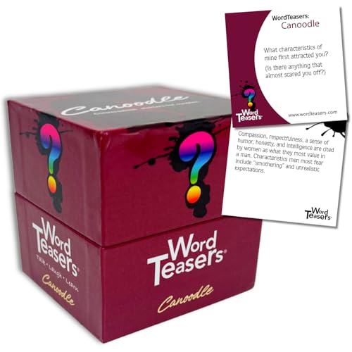 ? WORD TEASERS Canoodle Paare Gesprächskarten - Paarspiel für Erwachsene Date Night - 150 Beziehungsaufbau Fragekarten ? WORD TEASERS Canoodle Paare Gesprächskarten - Paarspiel für Erwachsene Date Night - 150 Beziehungsaufbau Fragekarten von ? WORD TEASERS