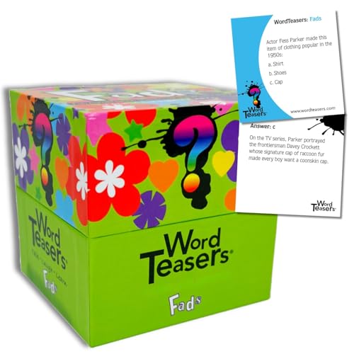 ? WORD TEASERS Fads Trivia Kartenspiel für Kinder & Erwachsene - Lustiges Quiz für Familienspielabend - 150 Fragekarten & Gesprächsstarter ? WORD TEASERS Fads Trivia Kartenspiel für Kinder & Erwachsene - Lustiges Quiz für Familienspielabend - 150 Fragekarten & Gesprächsstarter von ? WORD TEASERS