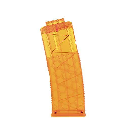 WORKER 15 Dart Magazine for Nerf Elite Series Honeycomb Hex Curve Soft Dart Clips (Orange) von WORKER