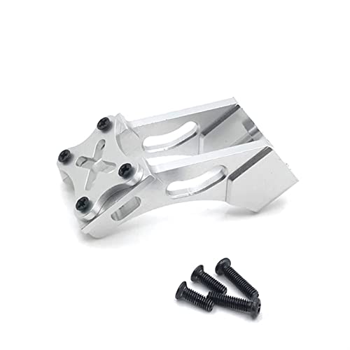 For WLTOYS 124017 124019 144001 144002 RC Auto Ersatzteile Schwanz feste Halterung Hinterflügel Halterung Ulepsz akcesoria części zamiennych (Color : Silver) von WORKSDUO