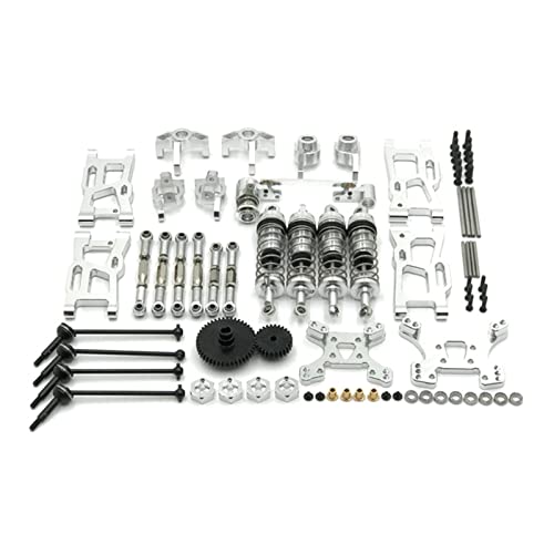 Gefährdete Modifikationskits 14 pc eingestellt for wltoys RC Auto 144001 124019 Allgemeine Aufrüstung von Metall- und Modifikationsteilen Ulepsz akcesoria części zamiennych ( Color : Silver ) von WORKSDUO