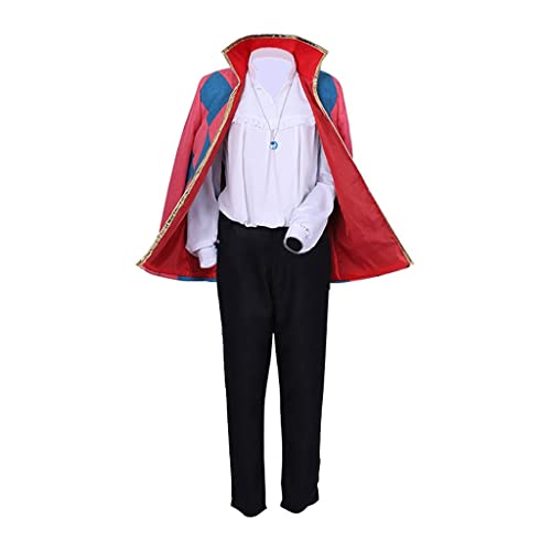 Herren Anzug für Howl's Moving Castle Cosplay Howl Kostüm Full Set Erwachsene Kostüm, siehe abbildung, Männlich-XX-Large von WOSHOW