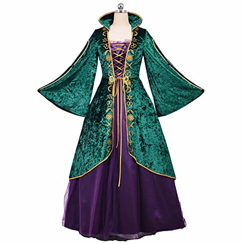 Mittelalterliches Hexen-Kostüm für Schwester, Cosplay-Kostüm, Damenkleid, Halloween-Kostüm, Robe, Kleid, Female-XL Mittelalterliches Hexen-Kostüm für Schwester, Cosplay-Kostüm, Damenkleid, Halloween-Kostüm, Robe, Kleid, Female-XL von WOSHOW